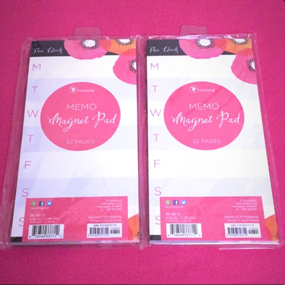 🆕 ONLY ONE SET! Memo Magnet Pads, 2PK